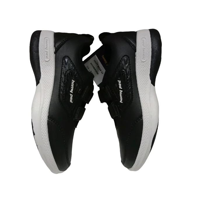 Sepatu Sekolah Homyped Magnet Anak Cowo Hitam Putih SD Fashion Shoes