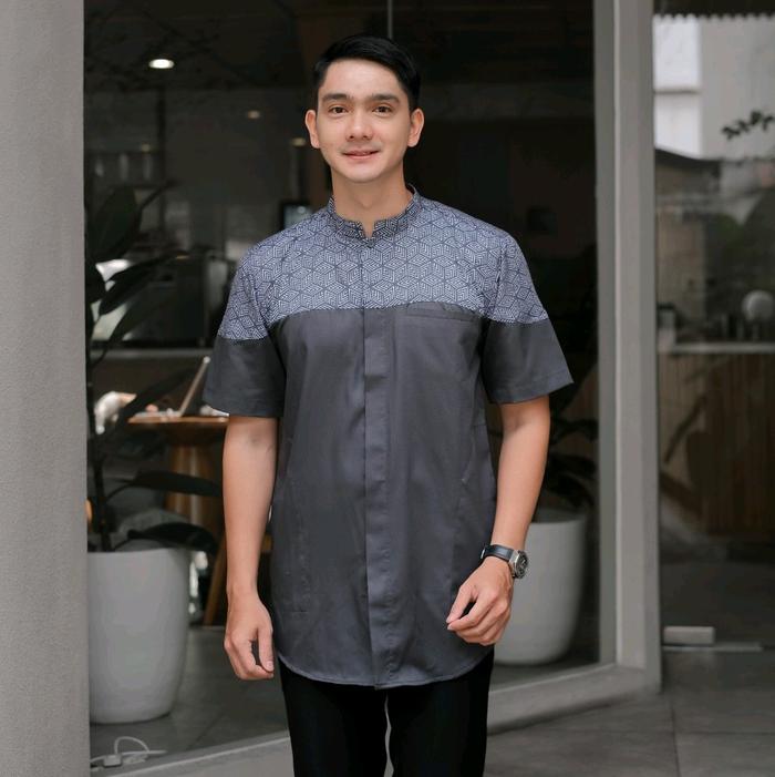 Kemko kemeja Koko pria lengan pendek motif sublime original ondrite Baju Kurta Dewasa