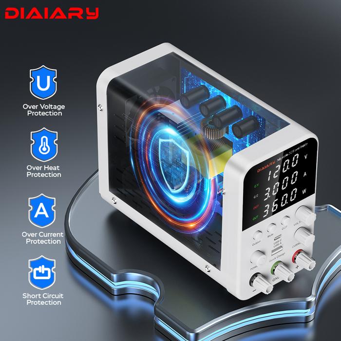 Adjustable Power Supply 30V 10A Lab Power Supply Stabilized Power