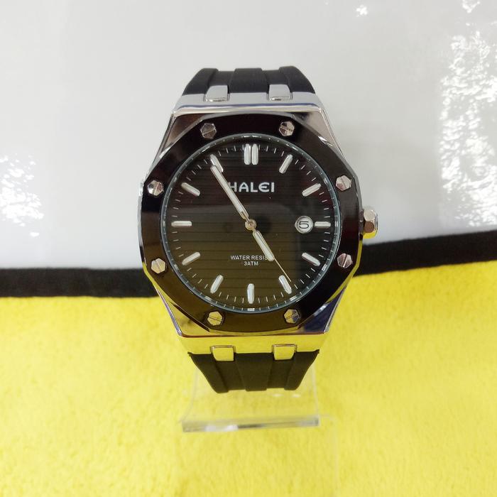 Jam Tangan Tali Karet Halei Pria