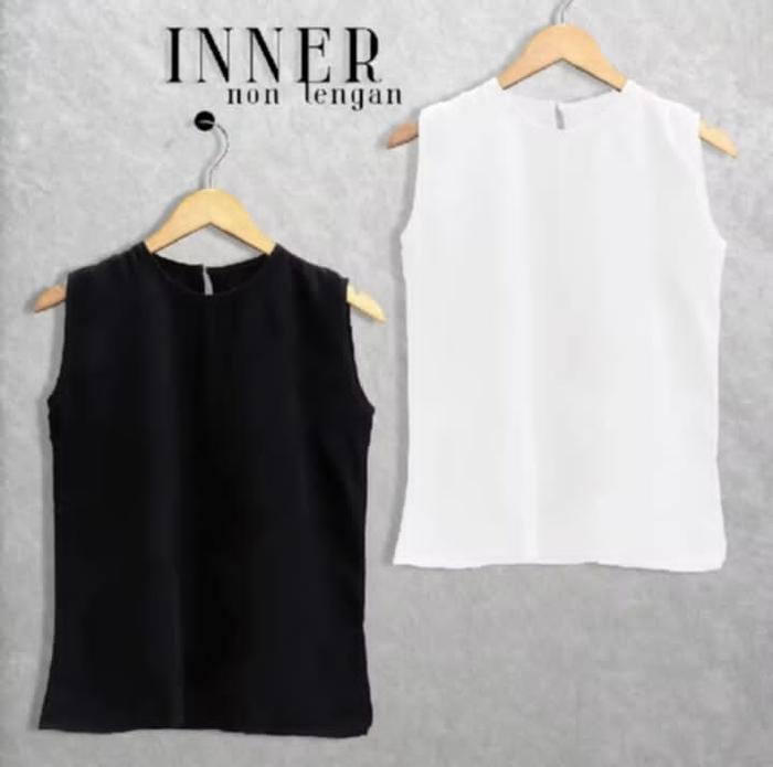 inner atasan wanita terbaru tanpa tangan bahan moscrepe premium Panjang Rompi