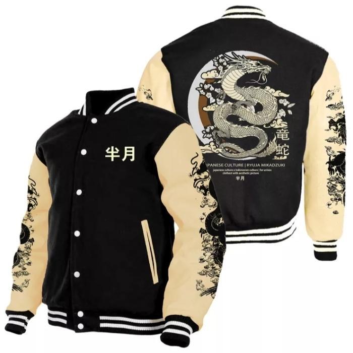 Memphis Origins Varsity Jacket - Jaket Baseball Varsity Terbaru - XXL - Naga_Bulan, M