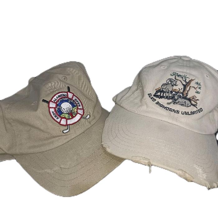Topi Golf Elko Bighorns Unlimited Pria Coklat Susut - Putih - Baseball Outdoor