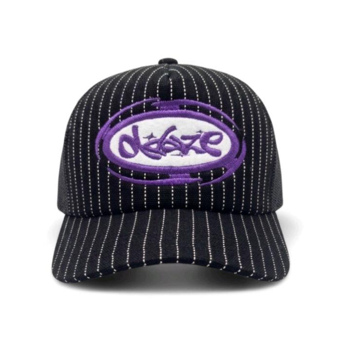 OLDAZE | Dash Wabash Trucker Hats | Black Striped