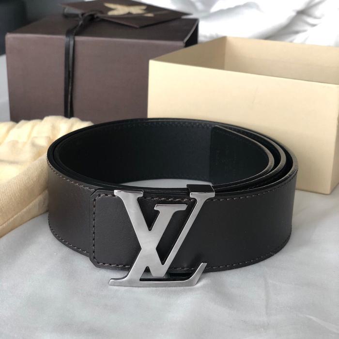 Louis Vuitton Initiales Reversible Calf Leather LV Buckle Belt 85 Authentic