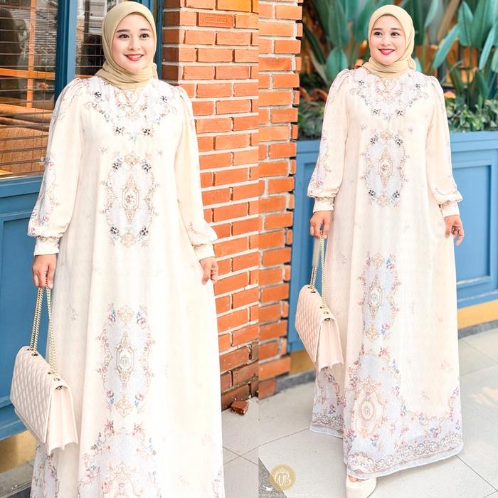 Widya Butik bandung - Baju Gamis Wanita Terbaru Lidya Dress Casual Bahan Katun Premium