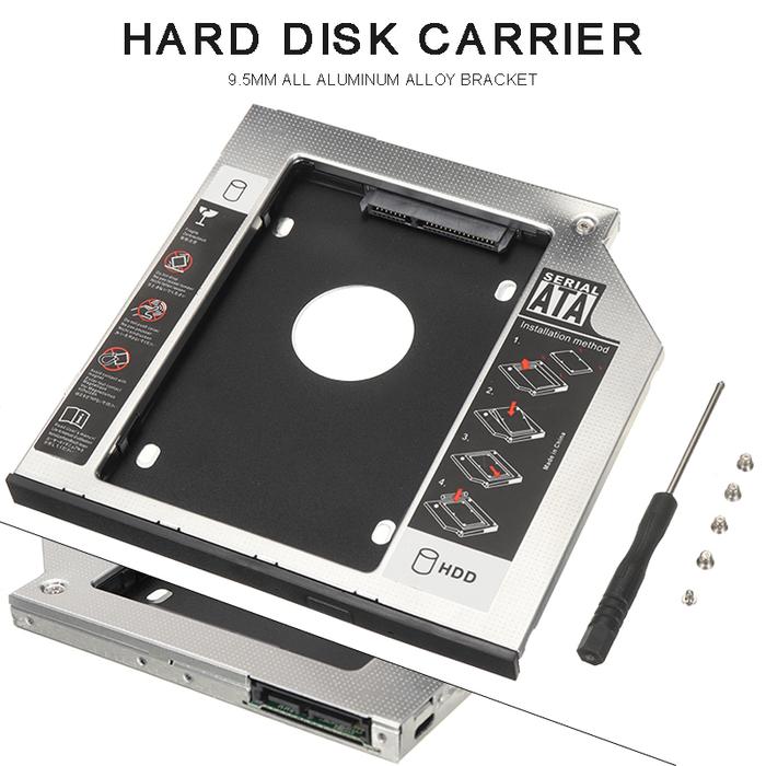 New Arrival 9.5mm SATA And SSD HDD Tray Enclosures Durable Notebook