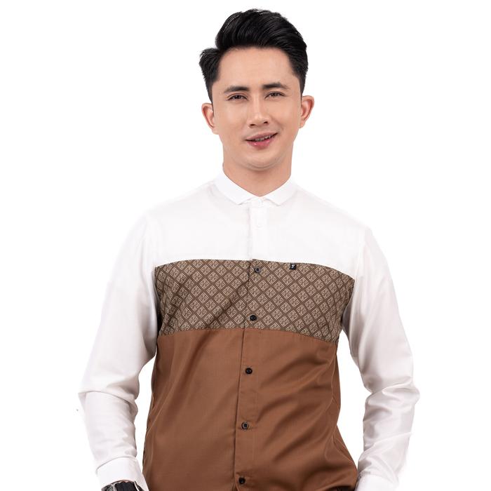 Fadkhera Dzafri Long - Baju kemeja koko pria fashion muslim lebaran modern