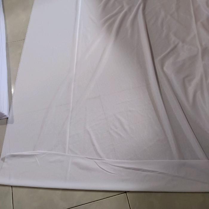 Kain Furing warna putih Per Meter 2 lembar premium halus untuk Daleman Kemeja Baju Daster rock dll B