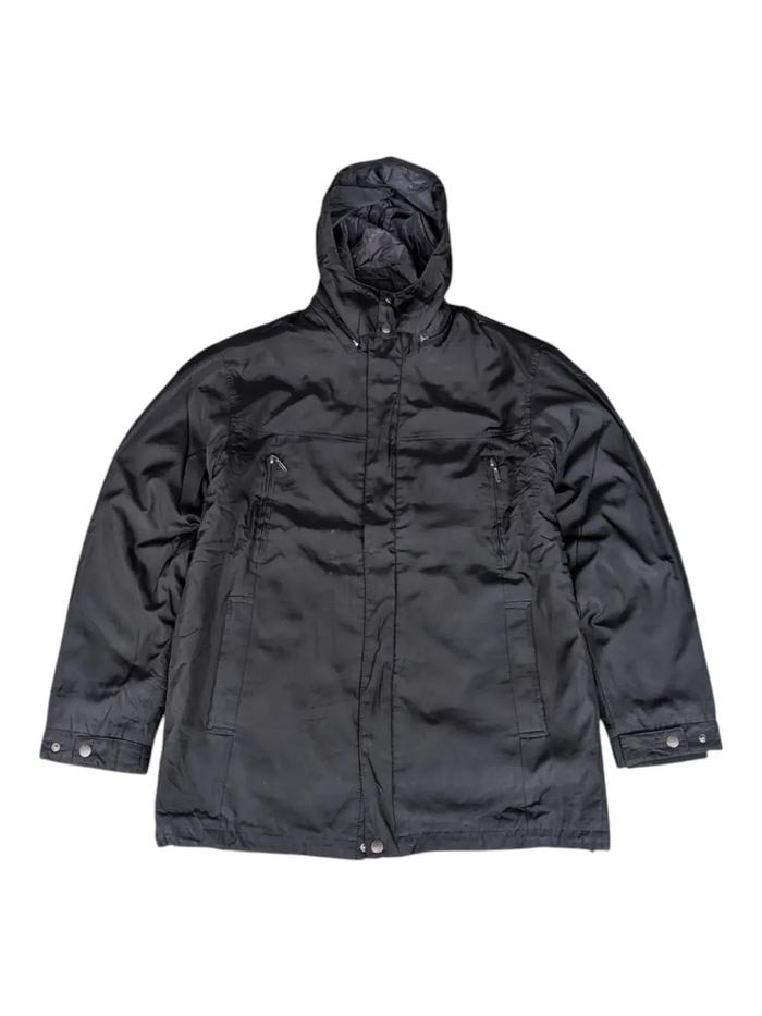 LOUIS CHAVLON - Jaket Pria Jaket Parka Pria Double Layer Hitam Size L