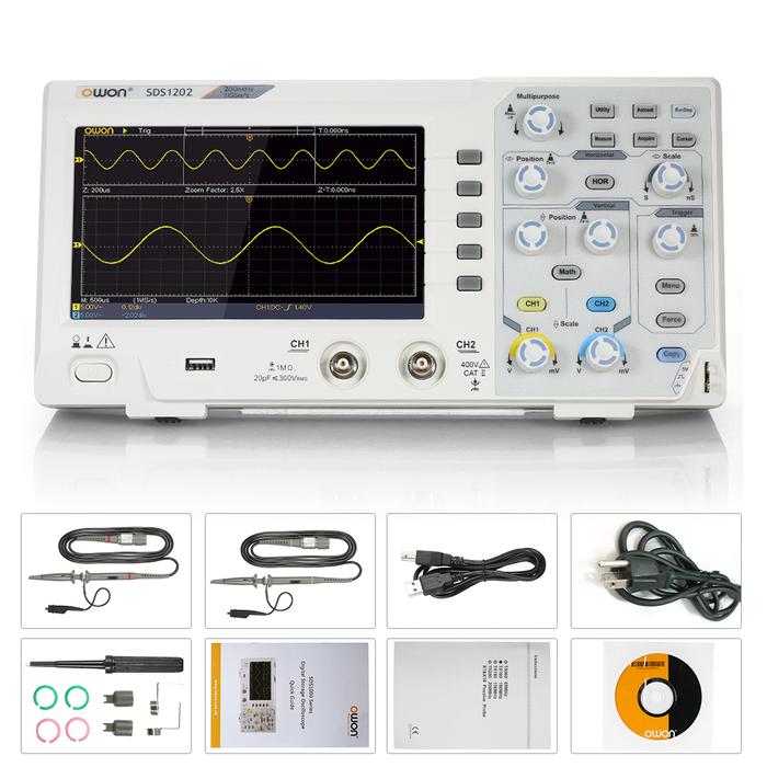 Owon SDS1102 Oscilloscope Oscillometer Digital Storage Oscilloscope