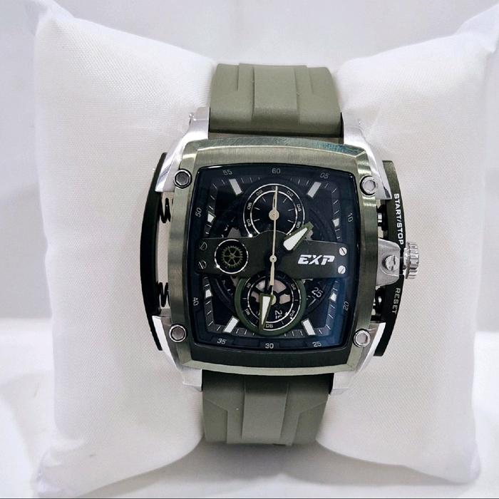 Expedition 3008 chrono tali rubber jam tangan cowok original