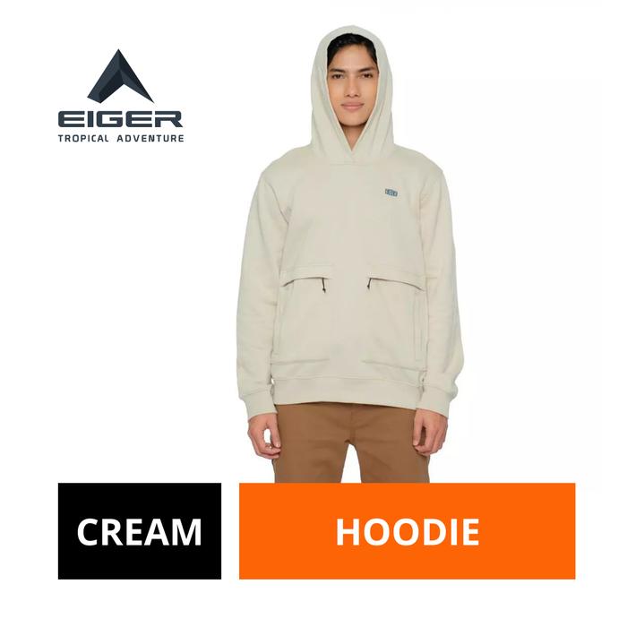 Hoodie Pria Eiger Original Cream Katun Hillwander Hoodie Sweater
