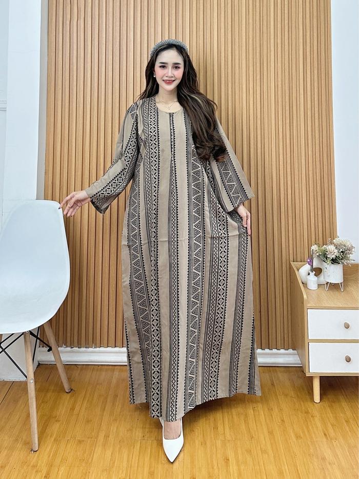 Dress Gamis Nafra Series Bahan Rayon Premium Busui Friendly Kekinian Musim Panas Nyaman