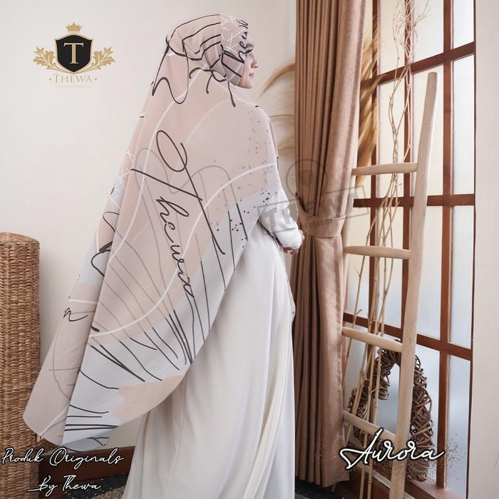 THEWA Kerudung/Khimar/hijab “ aurora PRINTING''Jumbo OVAL