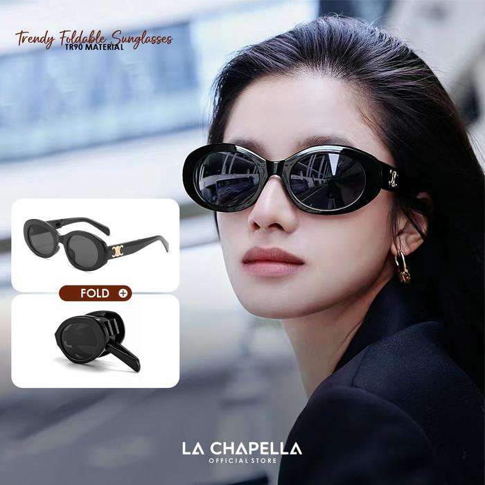 La Chapella Kacamata Hitam Anti Silau Sunglasses UV400 Polarized Fashion Wanita Pria Terbaru Bentuk 