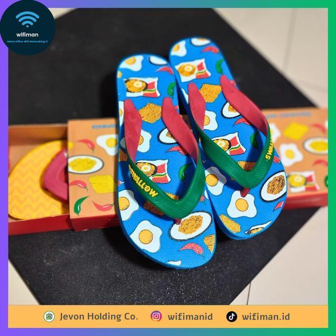 Swallow Indomie Merah Biru - Sandal limited edition