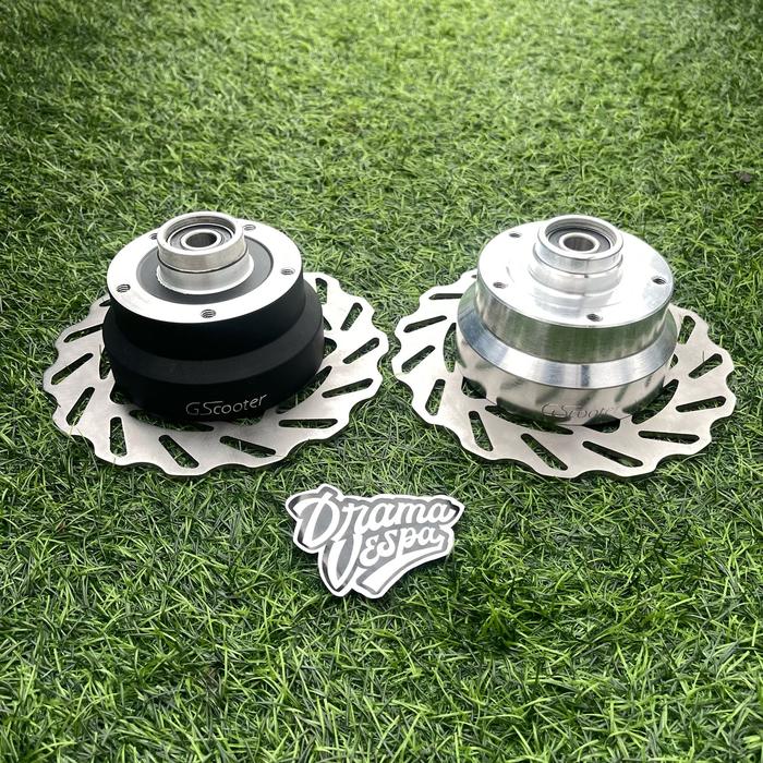 Hub Adaptor Depan Cakram  GScooter untuk Velg Ring 12 Vespa Excel PX as besar