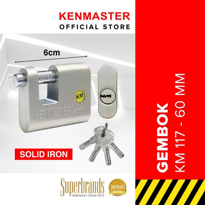 Kenmaster Gembok GIANT 60MM - KM-117 / Gembok Anti Maling / Gembok Pagar Kunci Gembok- GMBK114