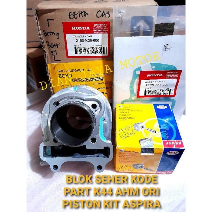 BORING ASSY/BLOK SEHER PLUS PISTON KIT BEAT FI ESP/POP KODE PART K44 ORI AHM