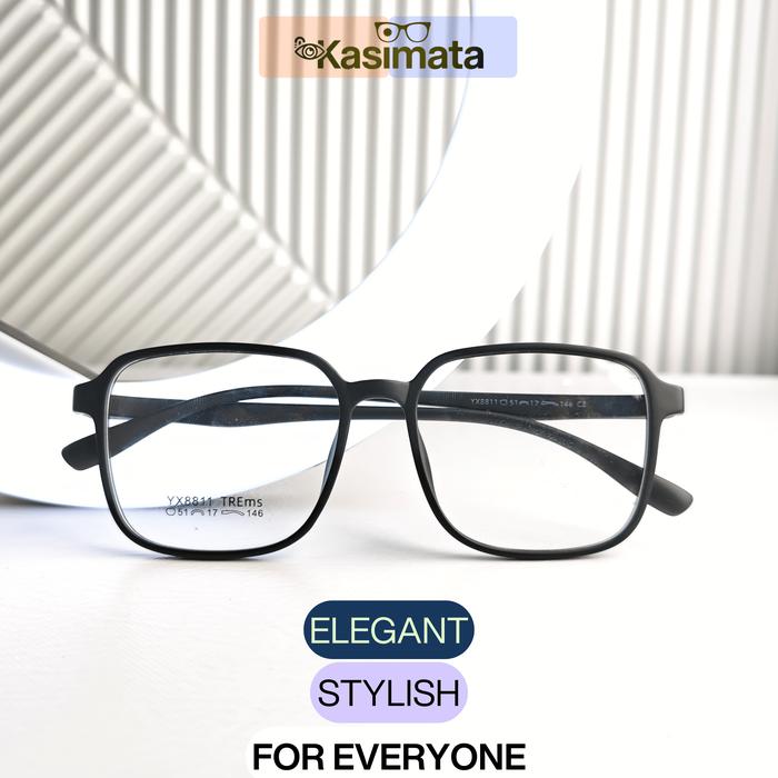 Frame Kacamata Oversize YX8811 - Custom Lensa Antiradiasi Blueray Photocromic Bluecromic