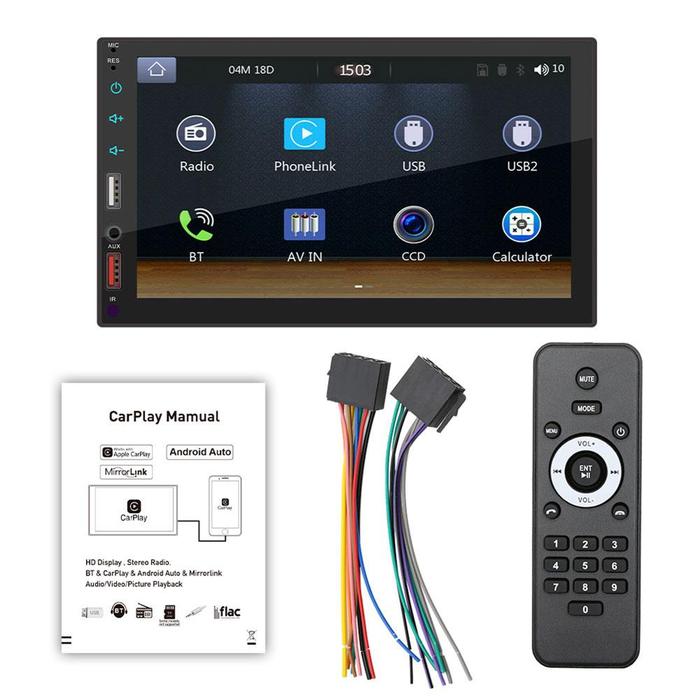 Car Fm Radio Mobile Phone Mp5 Mp4 Multimedia Player Aux