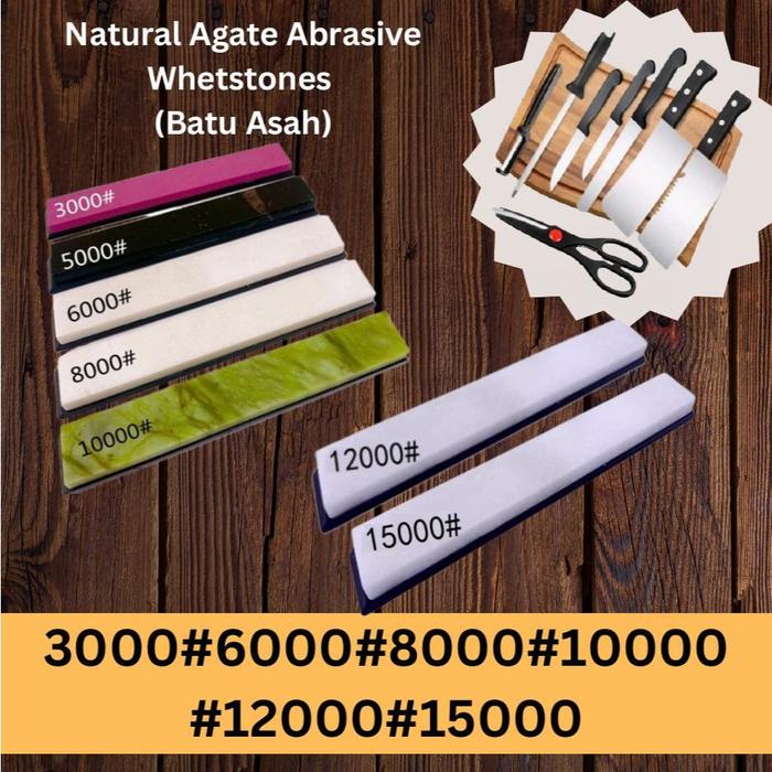 Batu Asah Natural Agate Whetstone Grit Halus untuk Ruixin Pro