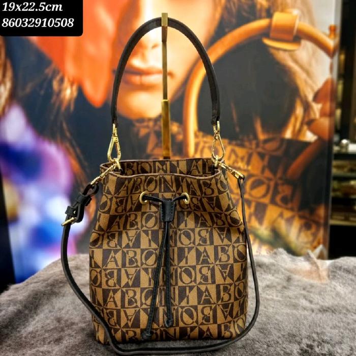 tas serut bonia original bucket bag neo monogram