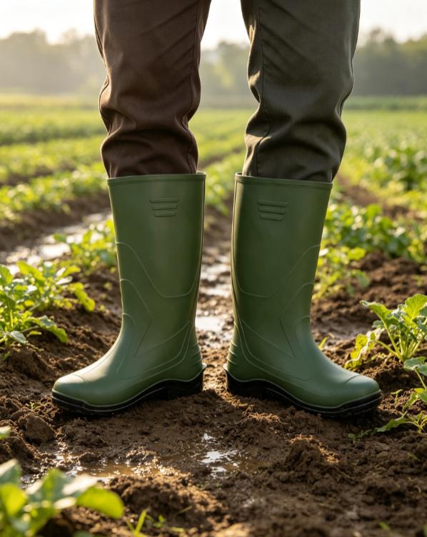 Sepatu Boots Kebun PVC Hijau | Boots Pertanian Pria Wanita