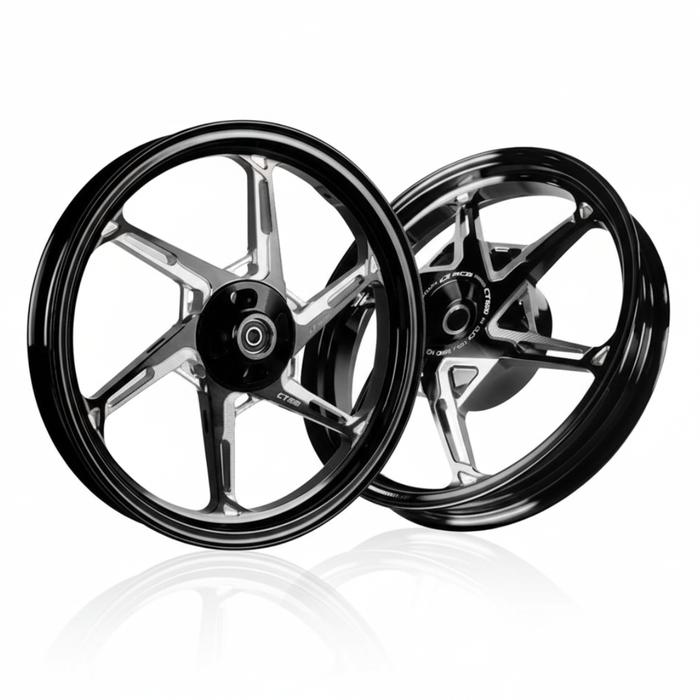 VELG RCB CT600 MIO SPORTY MIO SMILE MIO SOUL BLACK VELG CNC MIO RING 14 ORIGINAL RCB CT 600