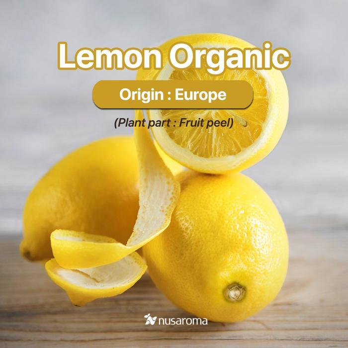 Ready Stok Nusaroma Lemon Organic Essential Oil - Minyak Aromaterapi Untuk Energi Dan Mood Booster S