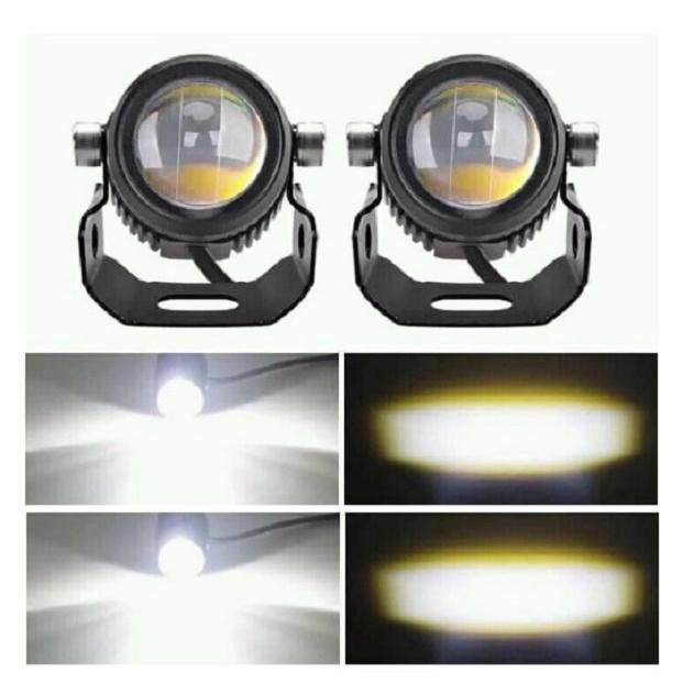 Lampu Led Mobil Motor Laser Gun Led Vinyx D2 Motor Mobil Sorot 30Watt 2 Warna Putih Kuning Mini 30W