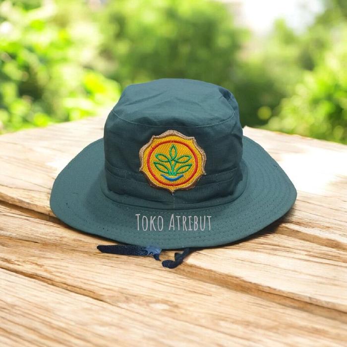 Topi Kementan logo bordir #kementrian pertanian topi rimba