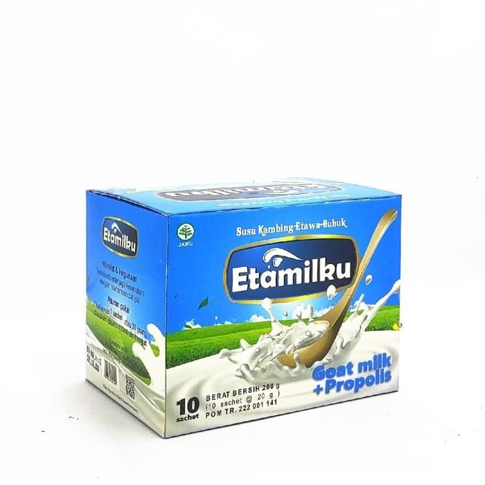 ETAMILKU SUSU KAMBING ETAWA BUBUK PLUS PROPOLIS ORIGINAL ISI 10 SACHET