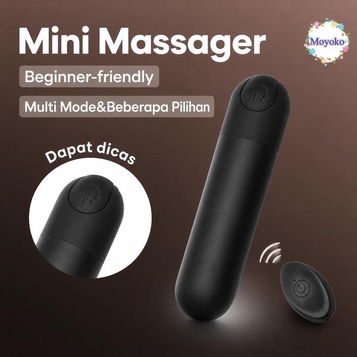 ROK PANJANG Moyoko-Mini Wand Alat Pijat Wanita Massager Wanita App Kontrol Remote Kontrol- Getaran S