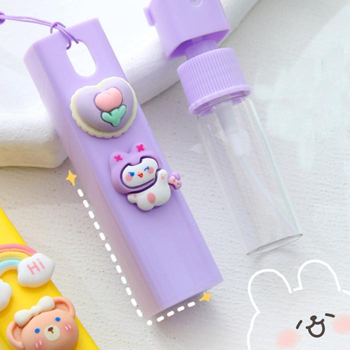 Botol Parfum Mini Travel 10ml - Botol Spray Plastik Karakter Lucu - Tempat Semprotan Decant Parfum H