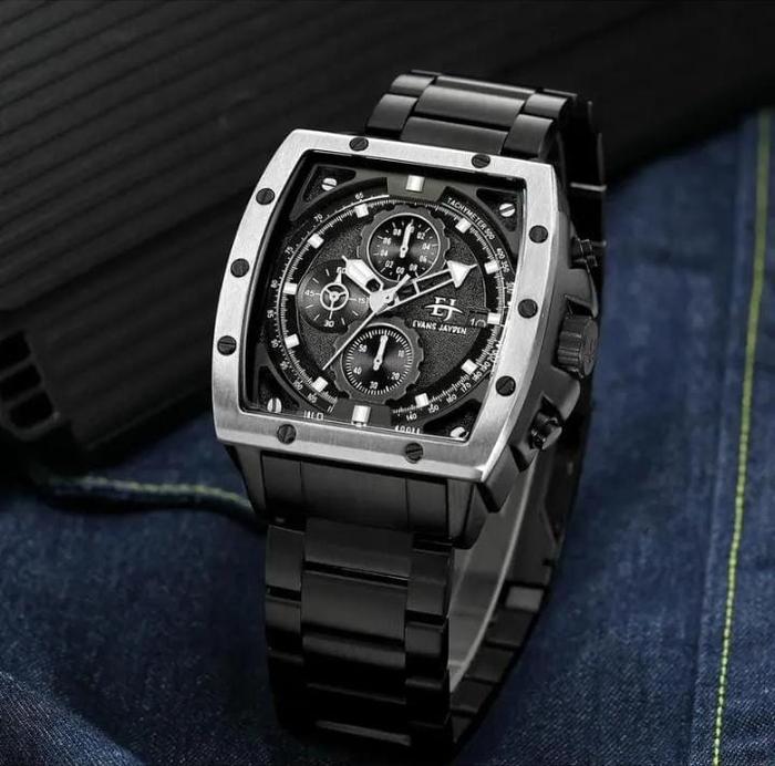 [BUY 1 GET 1 !!! Original 100% Jam Tangan Pria Evans Jayden 9463-1 Rantai Chrono 10 ATM