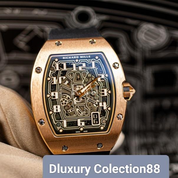 dcRichard Mille RM61-01 Swiss Automatic Movement Carbon Black Dial Rose