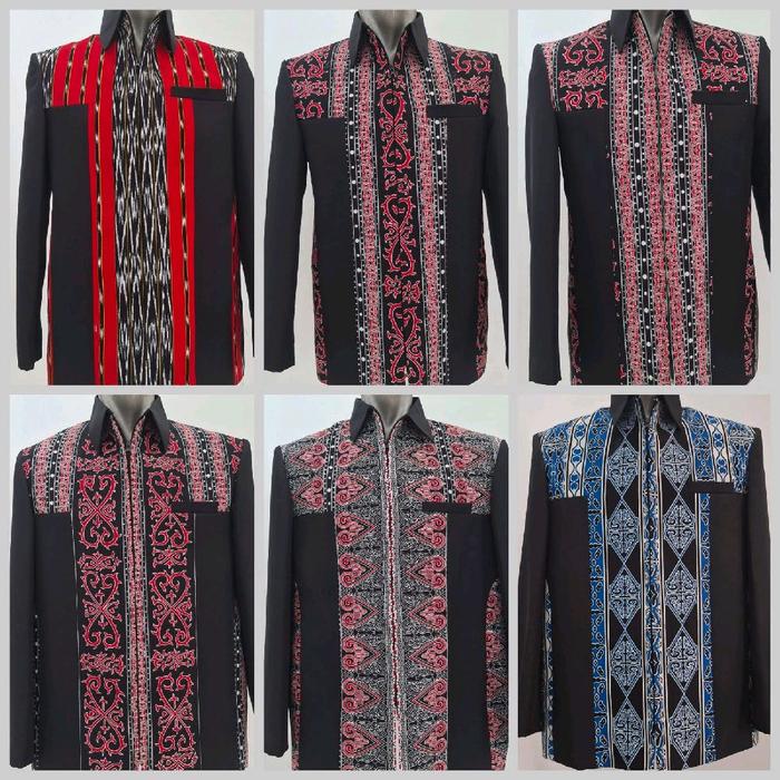 Jas jaket ulos Sumatera / Jas jaket formal ulos full lapis Pria / Jas jaket motif ulos kombinasi sup