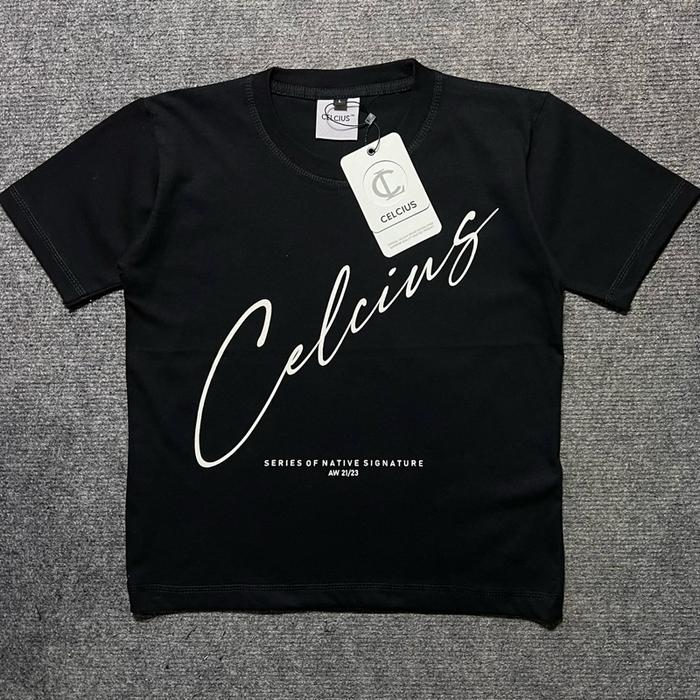 Kaos Anak Celcius Kids Wear black | Tshirt kids hitam Distro