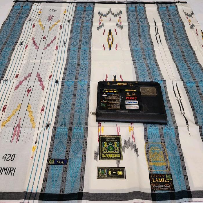 Lamiri Sarung Lamiri Tipe SGE Benang Dobel 420 Sutra 50% Tenun ATBM Gresik Motif Songket Kualitas Ti