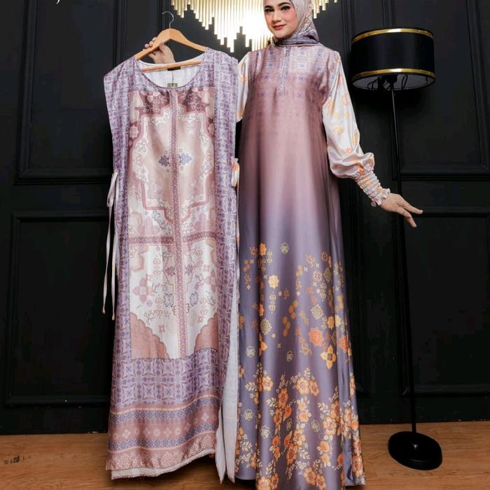 gamis dress set outer jilban ajwa ivas