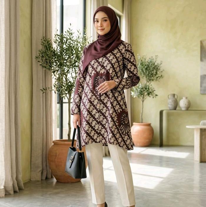 tunik batik garuda - atasan wanita - batik wanita