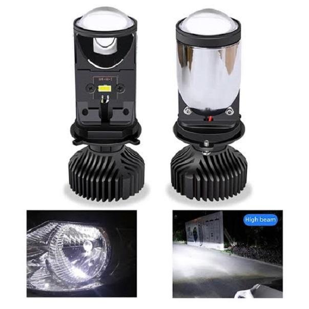 Lampu Led Headlamp Projie H4 Mini Projector Lens 50 Watt Lensa Motor Mobil Y6 Y6D Y9 L6K-H4 Headligh