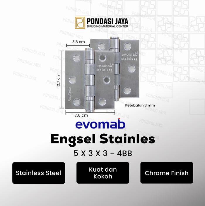 Evomab Engsel Pintu Eco Series MHJY 5X3X3 4BB