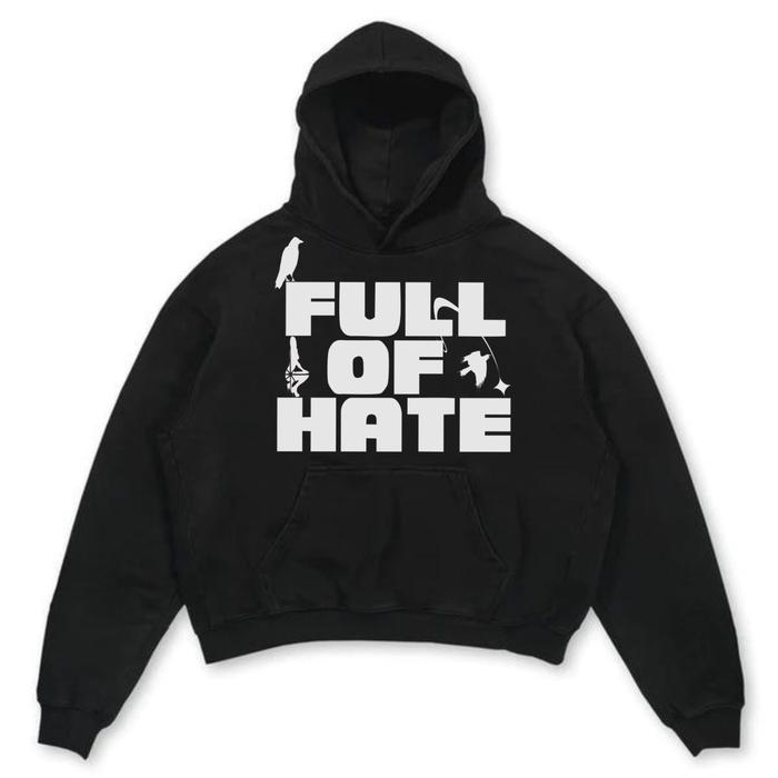 STILFY HOODIE FULL OF HATE REFLEKTIF SABLON NYALA FLEECE UNISEX