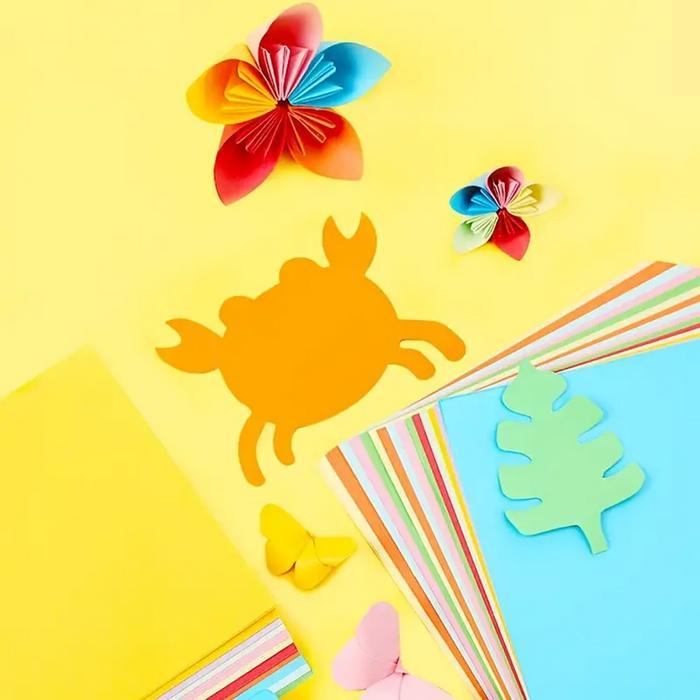 A4 Origami Paper Multipurpose 10 Colors Random Stationery Printer Copy Paper For Business Home Offic