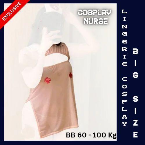 Lingerie SEXY Cosplay Nurse Suster Size BESAR JUMBO BB 60-100 kg Transparan Import