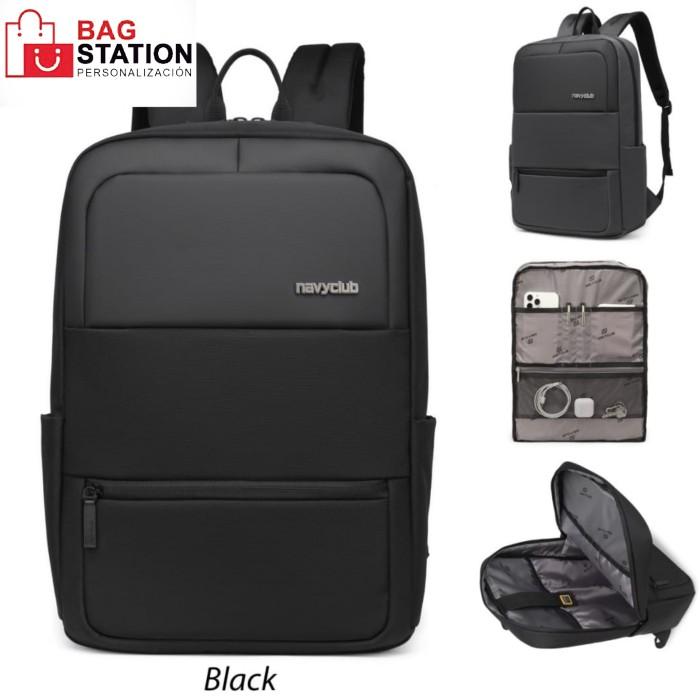 I♫9P TAS RANSEL LAPTOP PRIA WANITA BACKPACK BODYPACK NAVY CLUB ORIGINAL G♫Q7