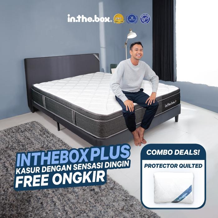 NEW PRODUK Bundle Kasur Springbed INTHEBOX PLUS & MP Quilted - Gratis Bantal !! | Ukuran 90x200cm,10